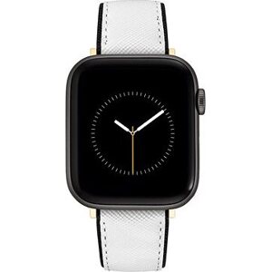 Nine West Remienok z umelej kože bielo-čierny, na Apple Watch